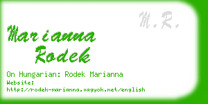 marianna rodek business card